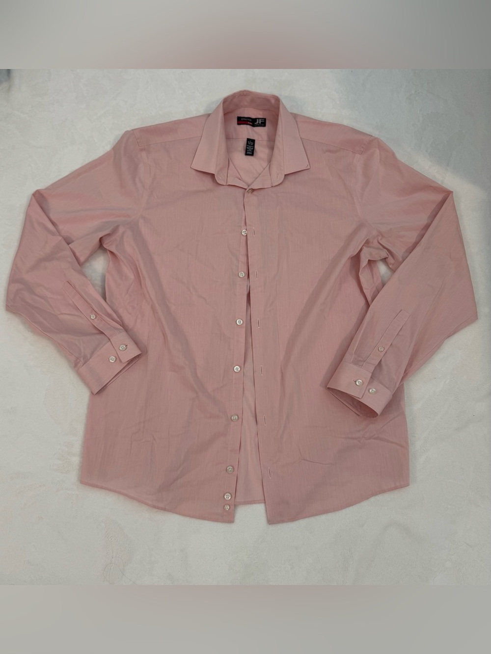 Men’s Light Pink Long-Sleeve Dress Shirt - Classic Point Collar
